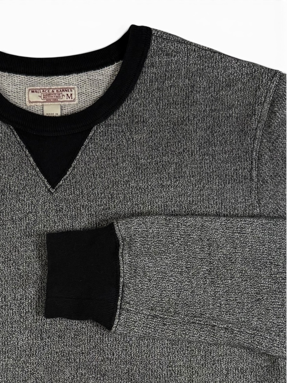 J.Crew x Wallace & Barnes Heritage Fleece Sweatshirt Gray M